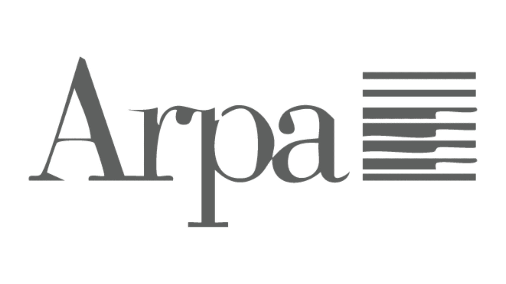 The word "Arpa" in bold serif font, followed by a stylized icon of five horizontal lines forming a rectangular shape.